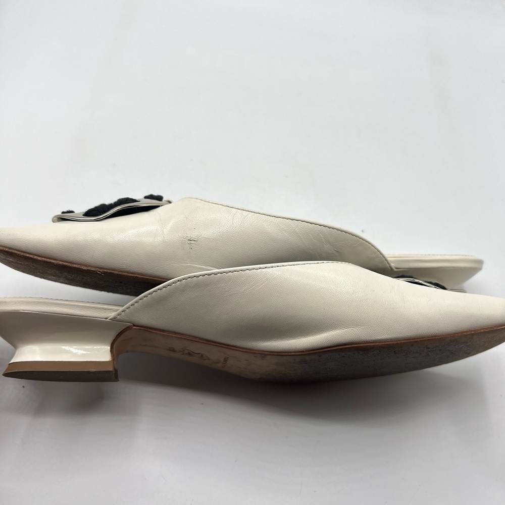Tory Burch Sz‎ 10 Patos Logo Kitten Heel Mules - Picture 8 of 13